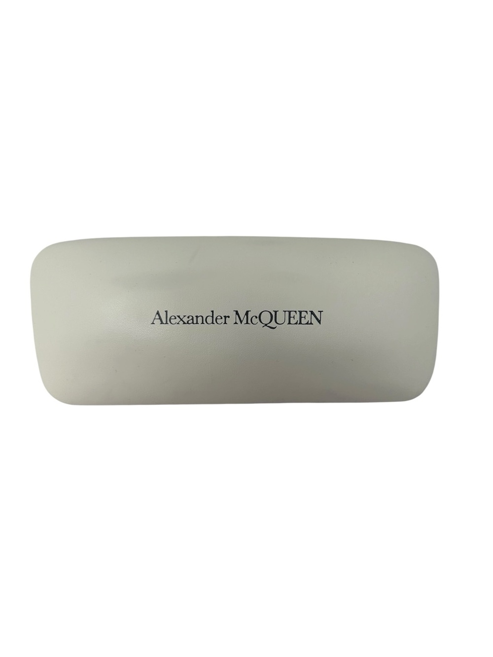 Alexander McQueen Cream Eyewear Hard Case with Black Logo